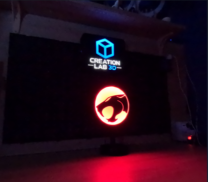 Thundercats LED Sign Lightbox – Retro Cartoon Logo Desk Lamp | 80s Nostalgia Room Decor