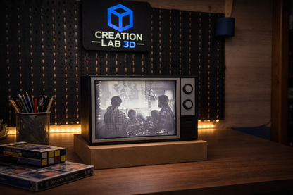 Retro TV Photo Lightbox - Φωτιζόμενη Κορνίζα Τηλεόραση Vintage - Nostalgic Memory Frame