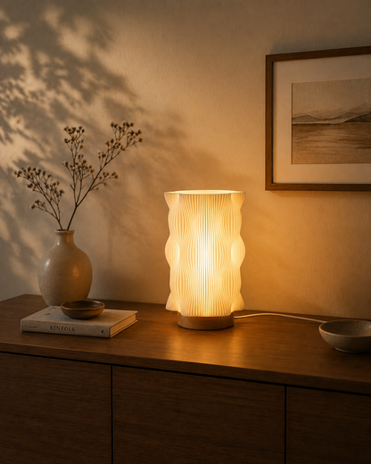 Luma Flow Lamp – Μοντέρνο Κυματιστό Φωτιστικό Ατμόσφαιρας | Ambient Table Lamp