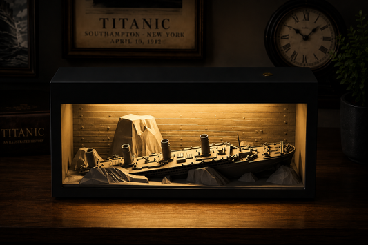 Titanic Shadowbox Light – Φωτιζόμενο Diorama Τιτανικός | Titanic Display Lamp