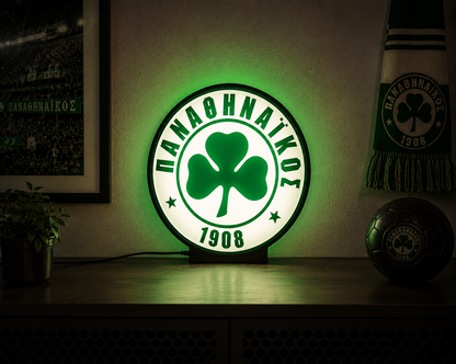 Panathinaikos LED Light – Φωτιζόμενο Διακοσμητικό Παναθηναϊκού | Panathinaikos Logo Light