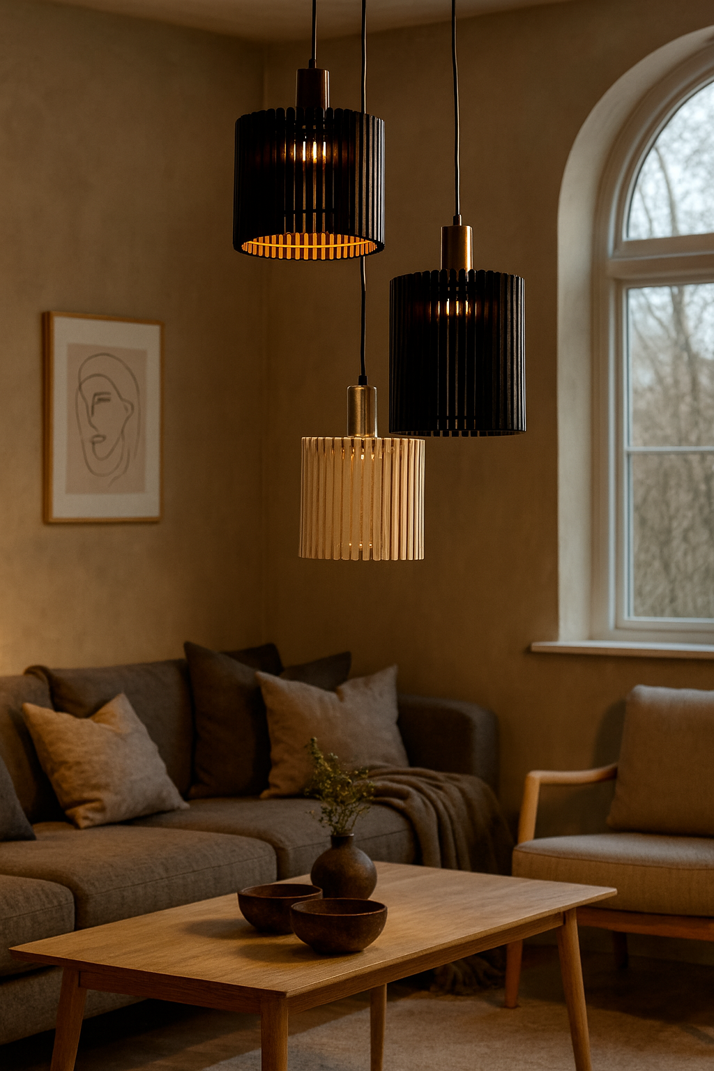 Trio Modern Cylindric - Σετ 3 Μοντέρνων Κυλινδρικών Φωτιστικών & Custom Χρώματα