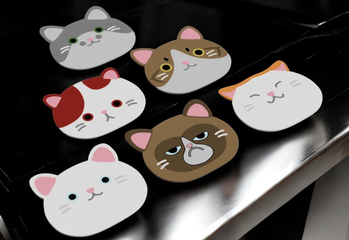 Cat Face Coasters - Bring Feline Charm to Your Tabletop! 🐱