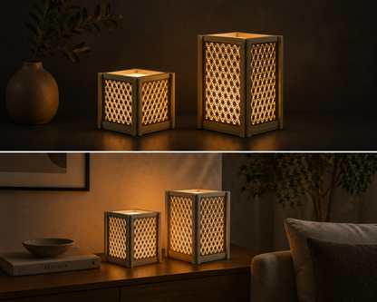 Zen Duo Light Set – Σετ Διακοσμητικών Φωτιστικών Ατμόσφαιρας | Japanese Style Lamp Set