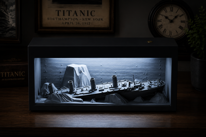 Titanic Shadowbox Light – Φωτιζόμενο Diorama Τιτανικός | Titanic Display Lamp