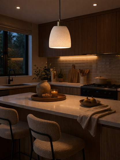 Modern Textured Pendant Lamp – Μοντέρνο Κρεμαστό Φωτιστικό με Ανάγλυφη Υφή