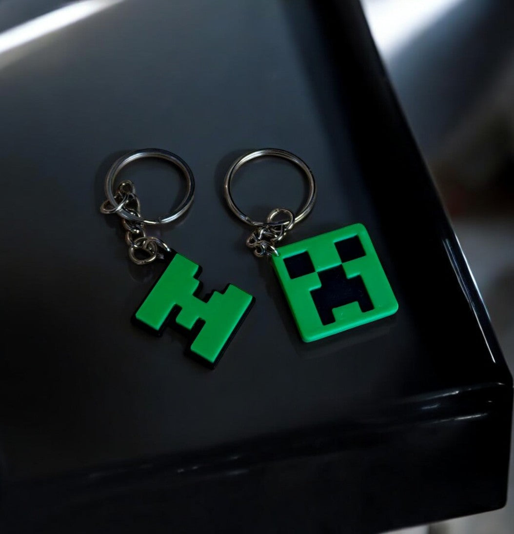  Minecraft Μπρελόκ - Συλλεκτικό Σετ Creeper &  Λογότυπο