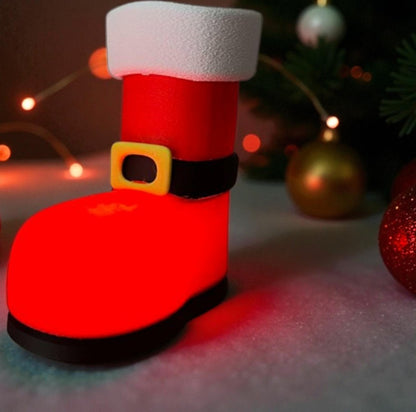 Santa Boot Lightbox  | Christmas LED Table Decor