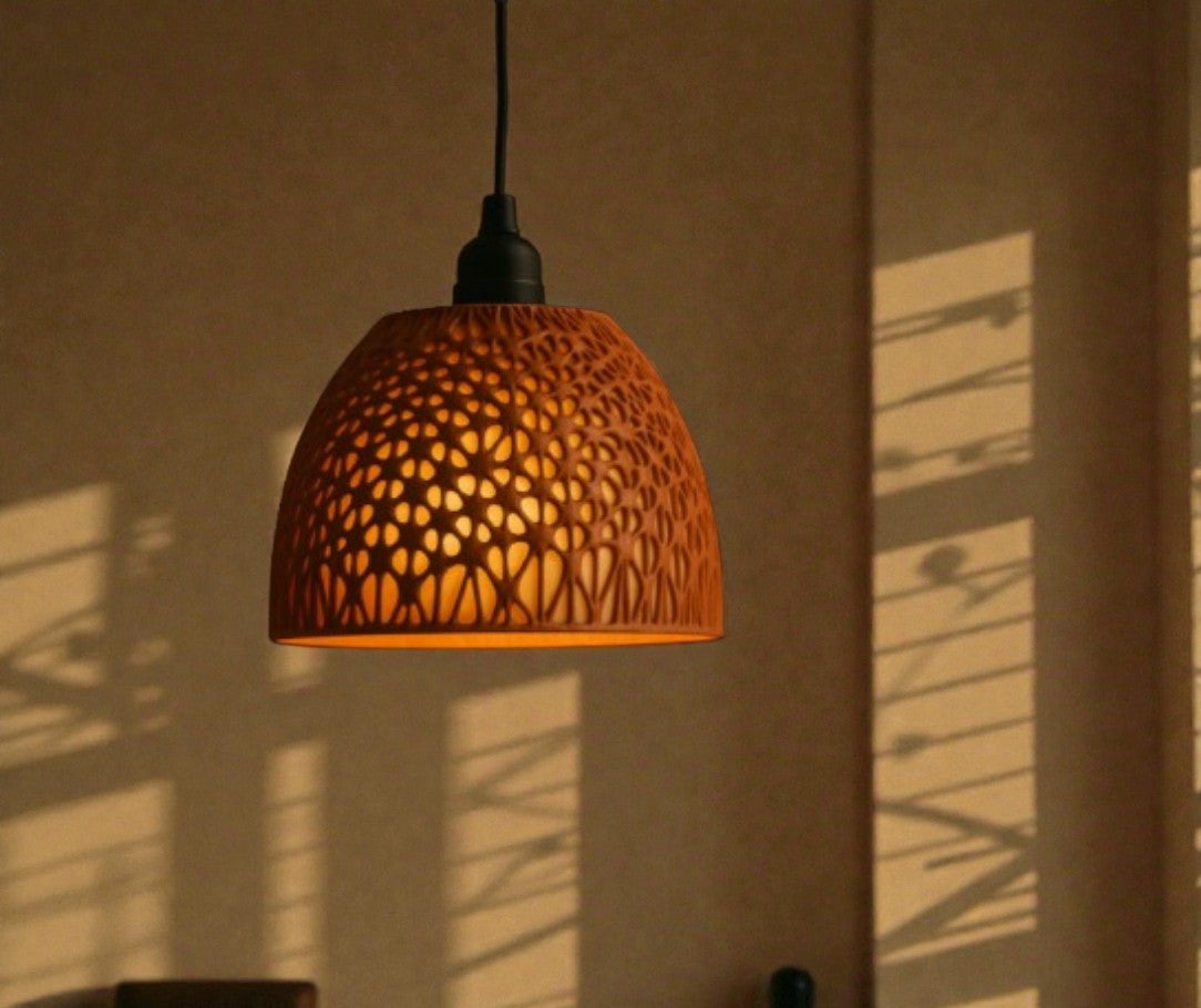 Perforated Pattern Pendant Light – Modern Dome Ceiling Lamp | Custom Colors