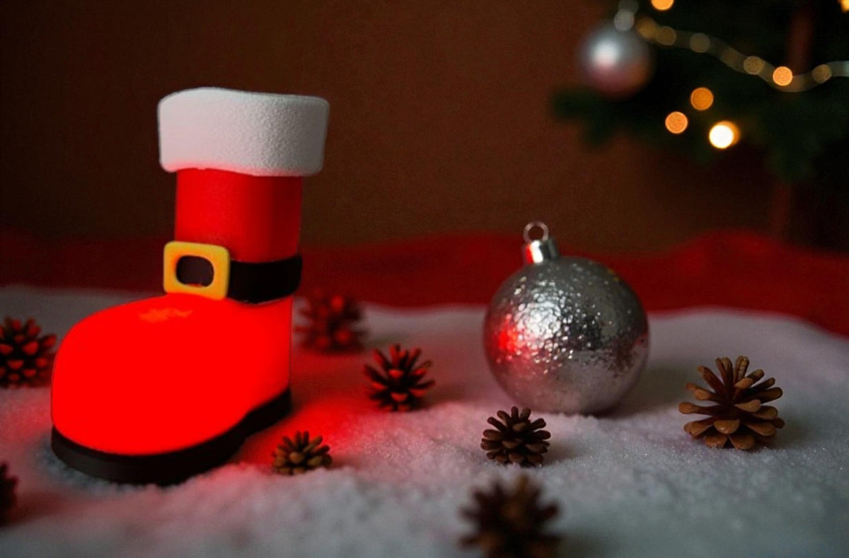 Santa Boot Lightbox  | Christmas LED Table Decor