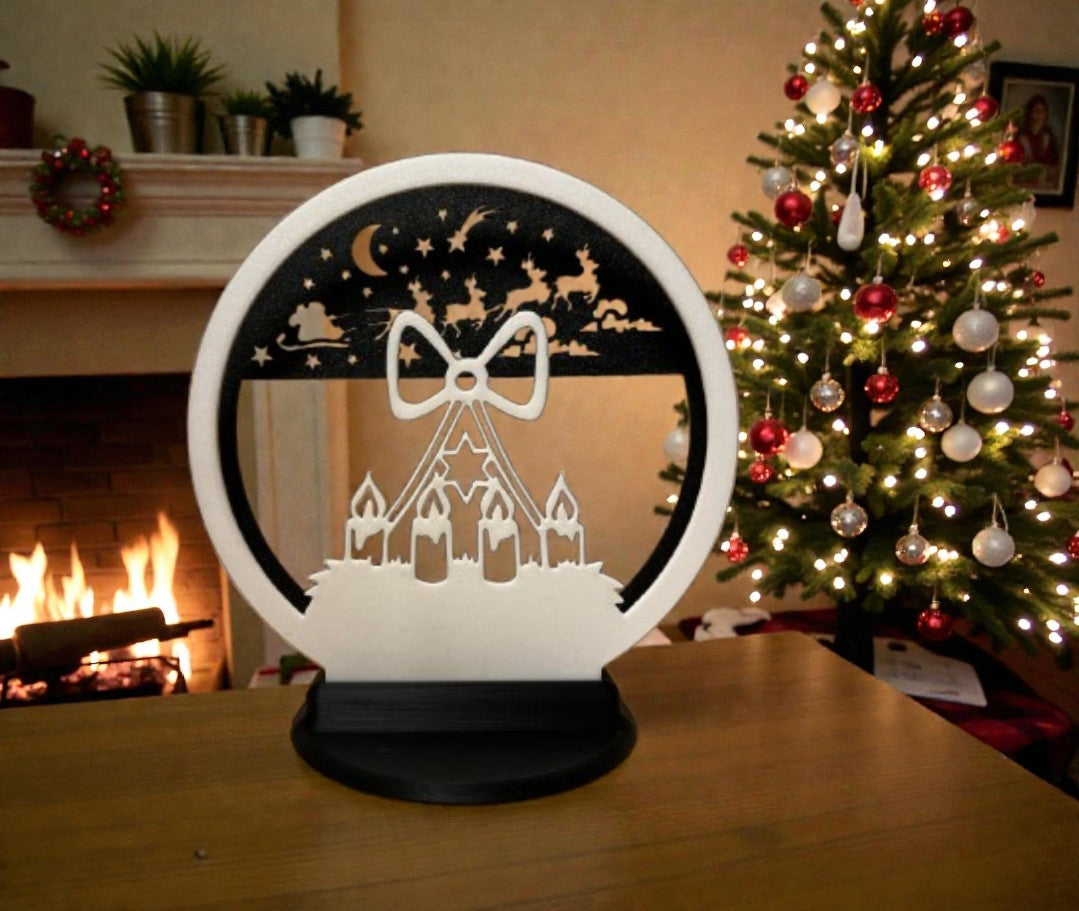 Christmas Holiday Ornament “Winter Candle Sky”