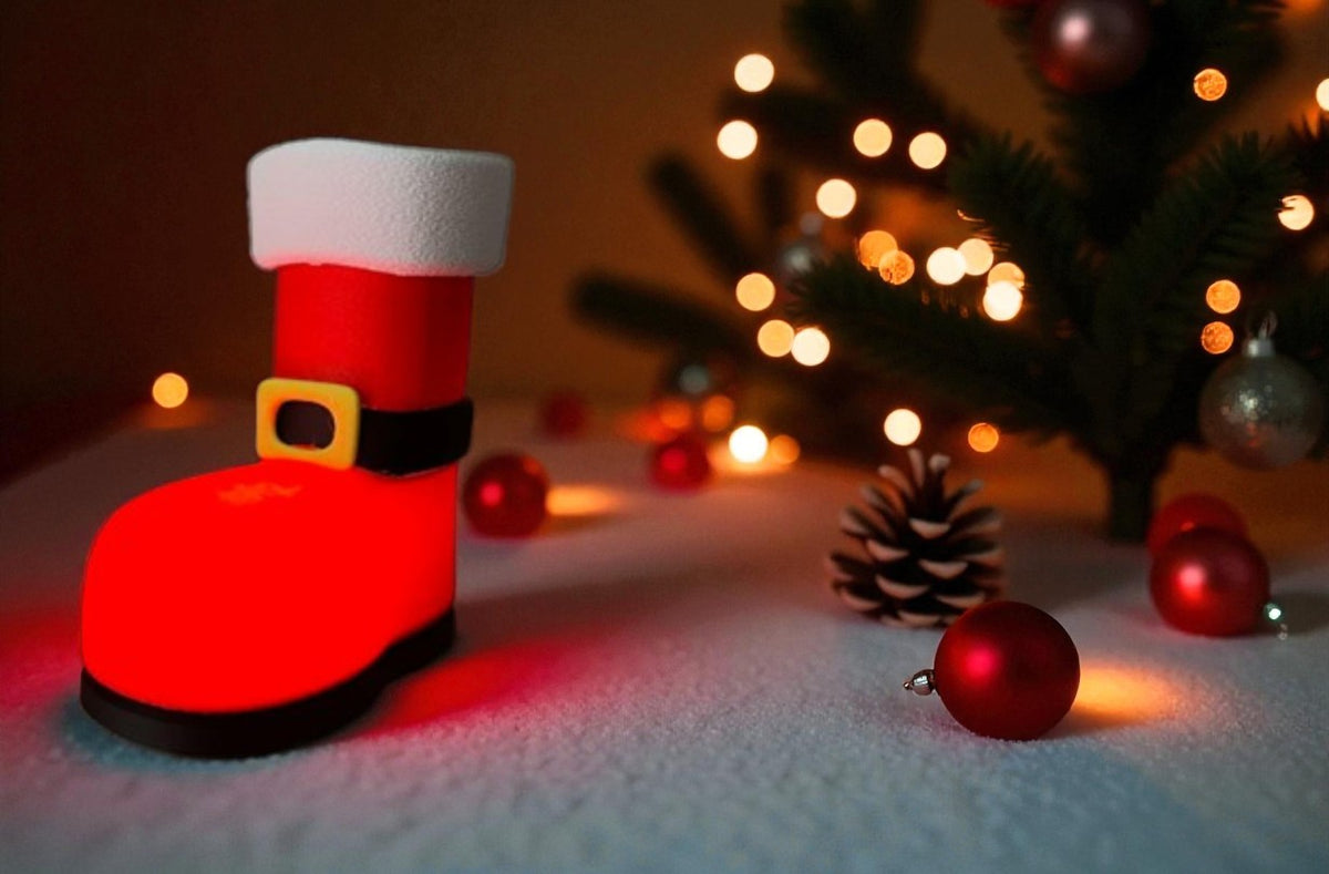 Santa Boot Lightbox  | Christmas LED Table Decor