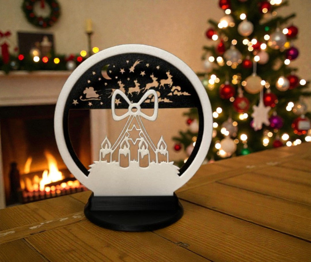 Christmas Holiday Ornament “Winter Candle Sky”