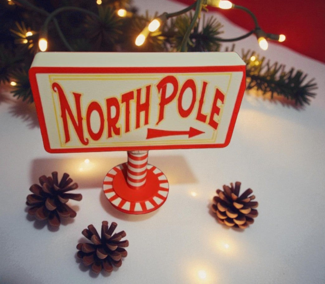 North Pole Lightbox | Christmas LED Table Decor