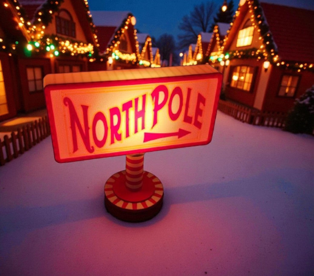 North Pole Lightbox | Christmas LED Table Decor
