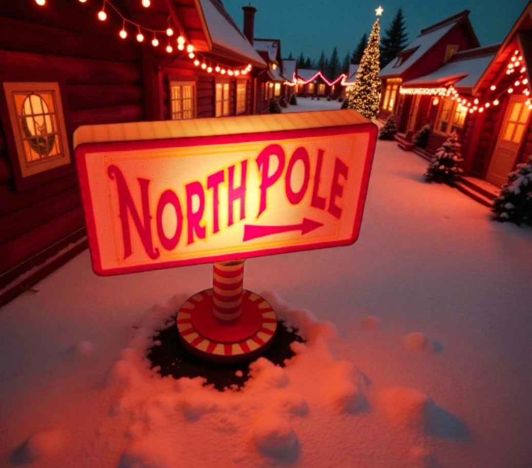 North Pole Lightbox | Christmas LED Table Decor