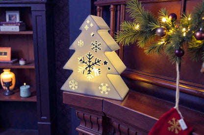 “Snowflake Tree” – Festive Tealight Candle Holder | Christmas Decor
