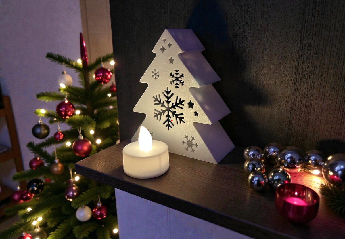 “Snowflake Tree” – Festive Tealight Candle Holder | Christmas Decor