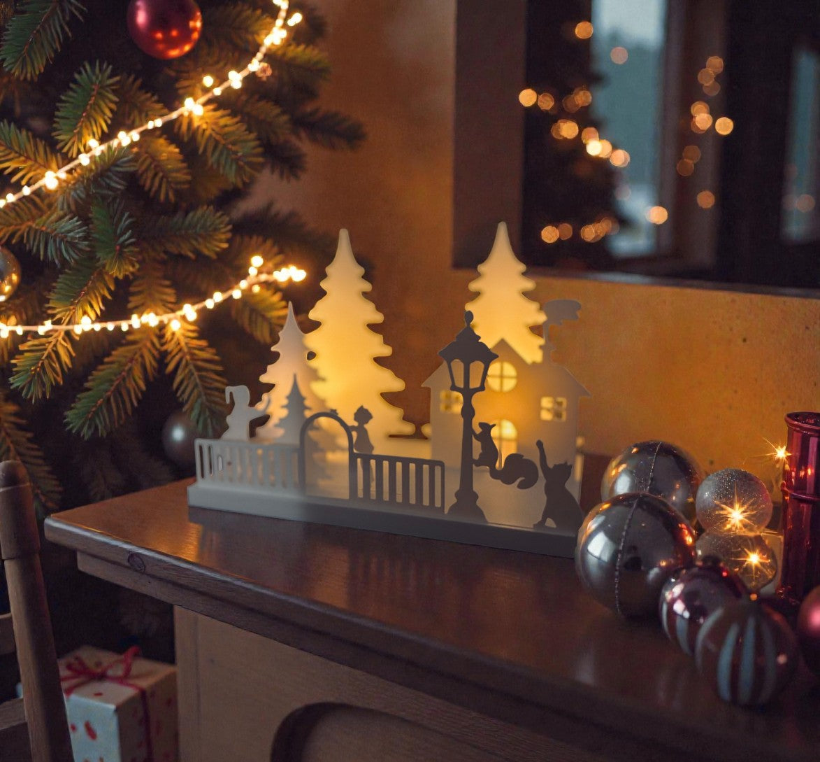Christmas Village Candle Holder Decor