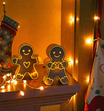Gingerbread Candle Holder Set – Christmas Decor