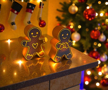 Gingerbread Candle Holder Set – Christmas Decor