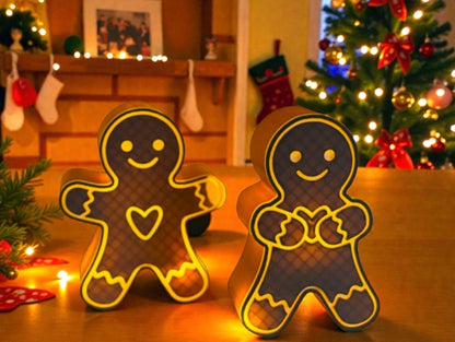 Gingerbread Candle Holder Set – Christmas Decor