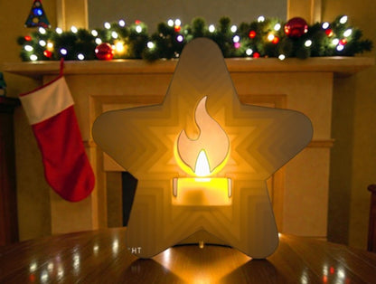 Christmas Star Flame Candle Holder
