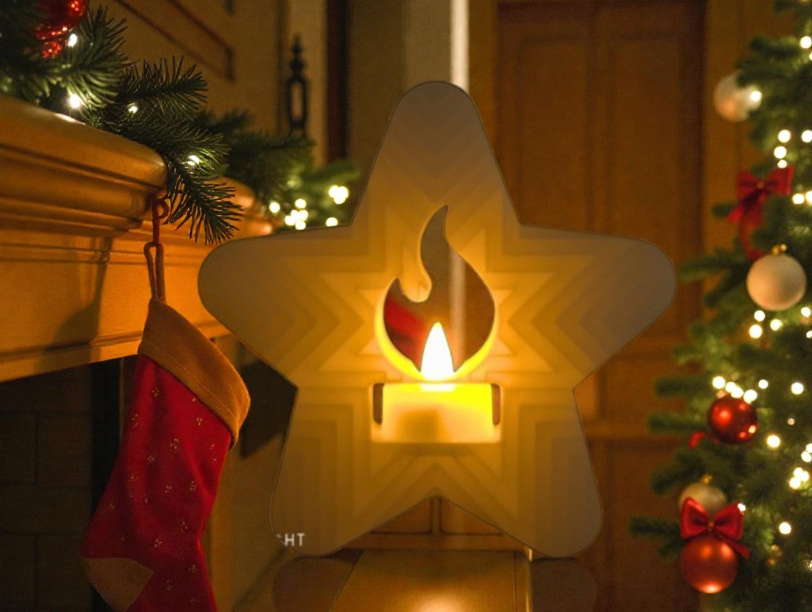 Christmas Star Flame Candle Holder