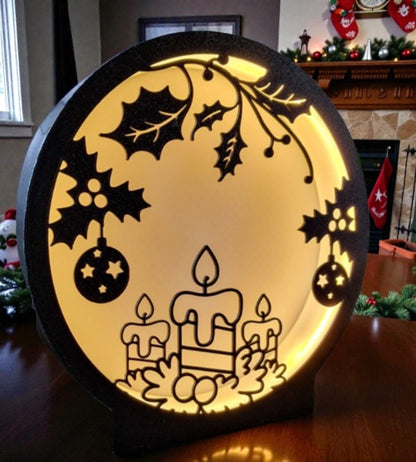 Christmas Candle Glow Table Lamp