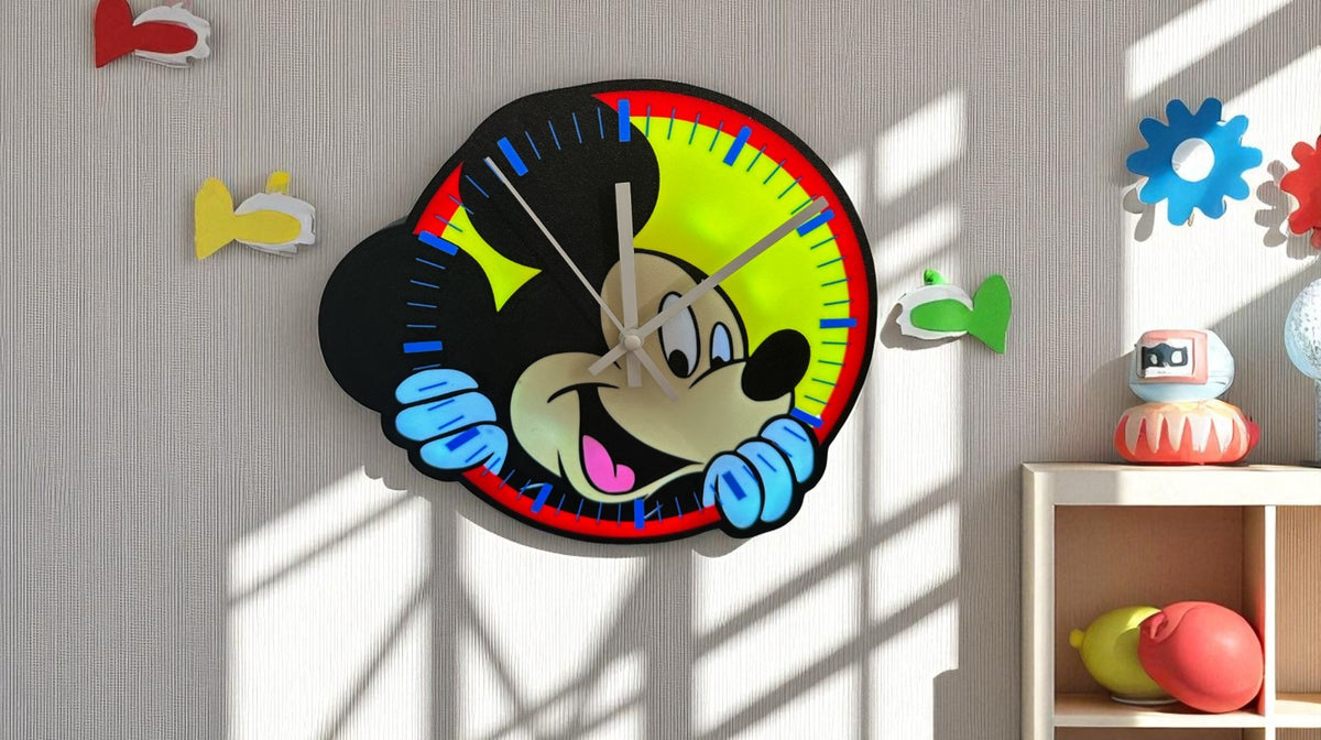 Ρολόι Τοίχου Mickey που Φωτίζει