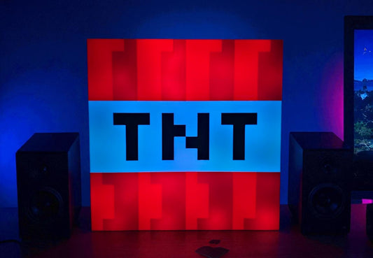 🟥💥 Lightbox Minecraft TNT – Gaming Επιτραπέζιο Φωτιστικό