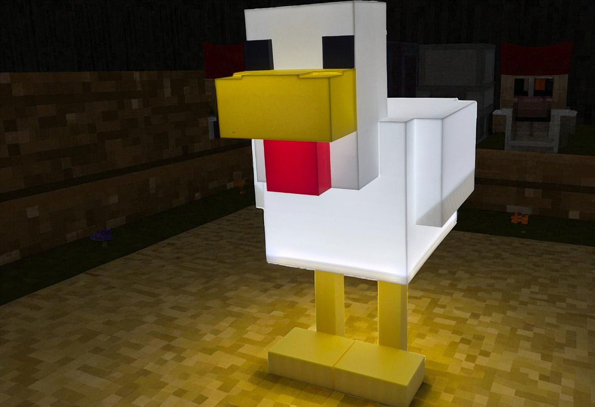 Λάμπα Minecraft Κοτόπουλο – Επικό Gaming Φως για το Γραφείο σου