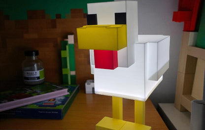 Λάμπα Minecraft Κοτόπουλο – Επικό Gaming Φως για το Γραφείο σου