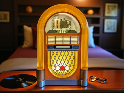 Επιτραπέζια Λάμπα Jukebox  – Vintage Διακόσμηση με USB Φωτισμό