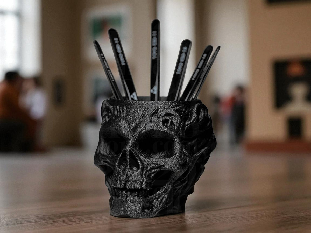 Skull Pencil Holder – Dark Cool Vibes for Your Desk