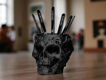 Skull Pencil Holder – Dark Cool Vibes for Your Desk