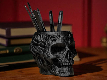 Skull Pencil Holder – Dark Cool Vibes for Your Desk