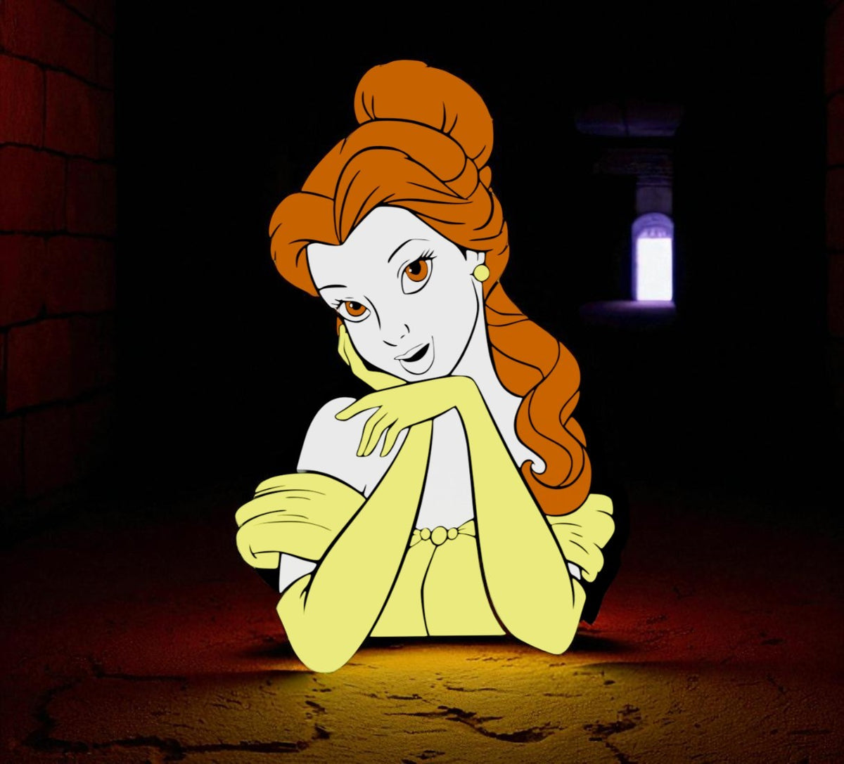 Lightbox – “Beauty & the Beast” Belle Fan Art Lamp